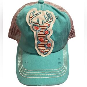 Southern Junkie Turquoise Buck Cap